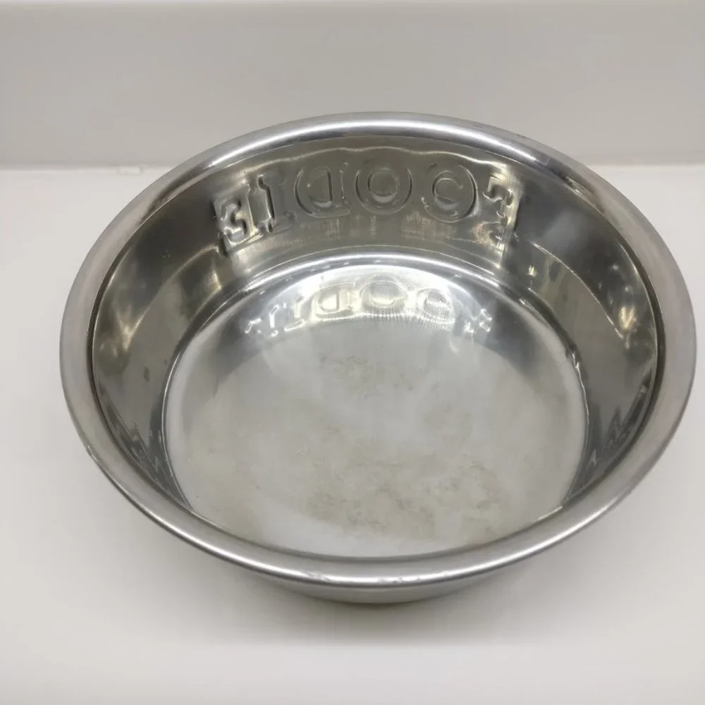 Top Paw Foodie Embossed Pet Bowl Stainless
